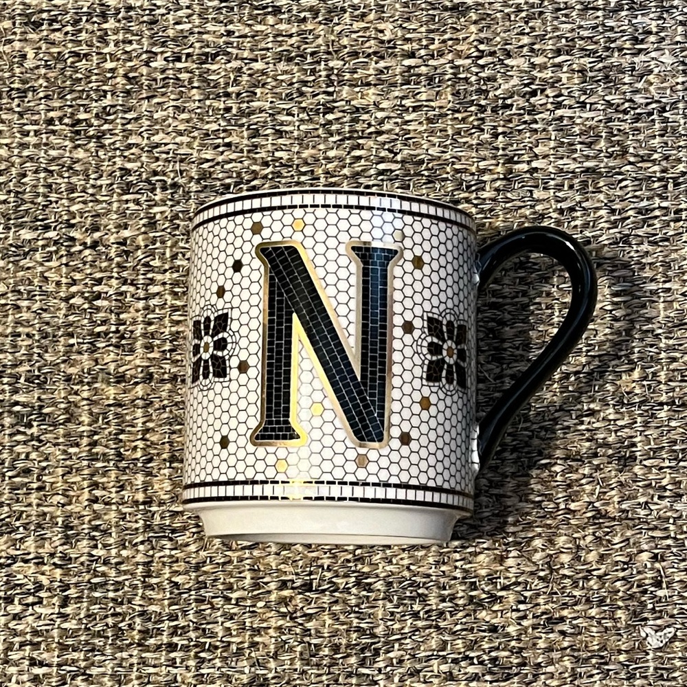 New Anthropologie “N” Monogram Mug